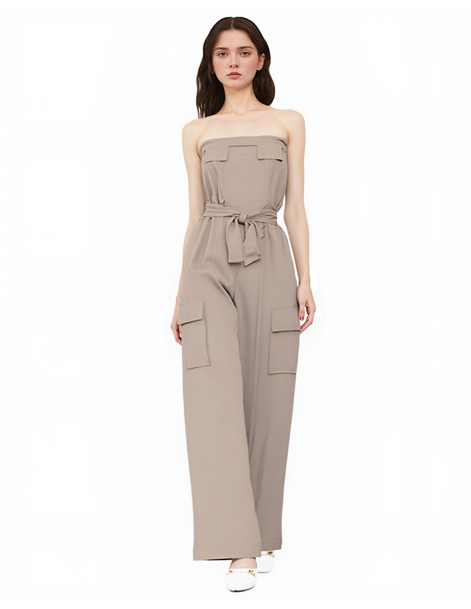 Foto 1 | Jumpsuit Strapless Cargo Pantalón Tecto Ji Rui