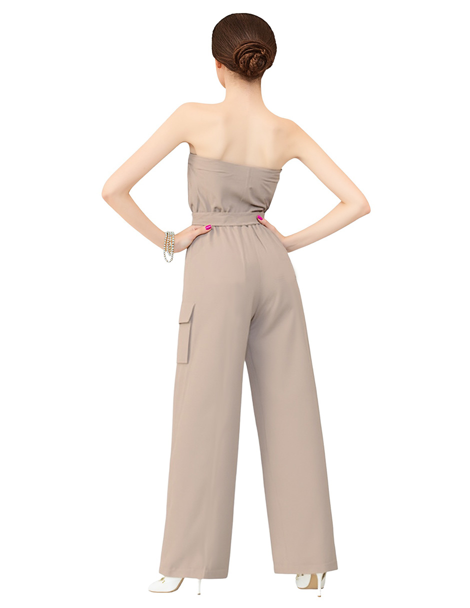 Foto 4 pulgar | Jumpsuit Strapless Cargo Pantalón Tecto Ji Rui