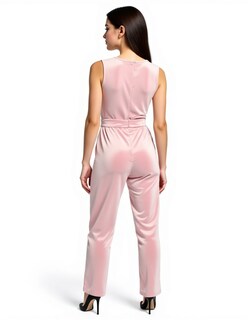 Foto 2 | Jumpsuit De Terciopelo Pantalón Recto Ji Rui