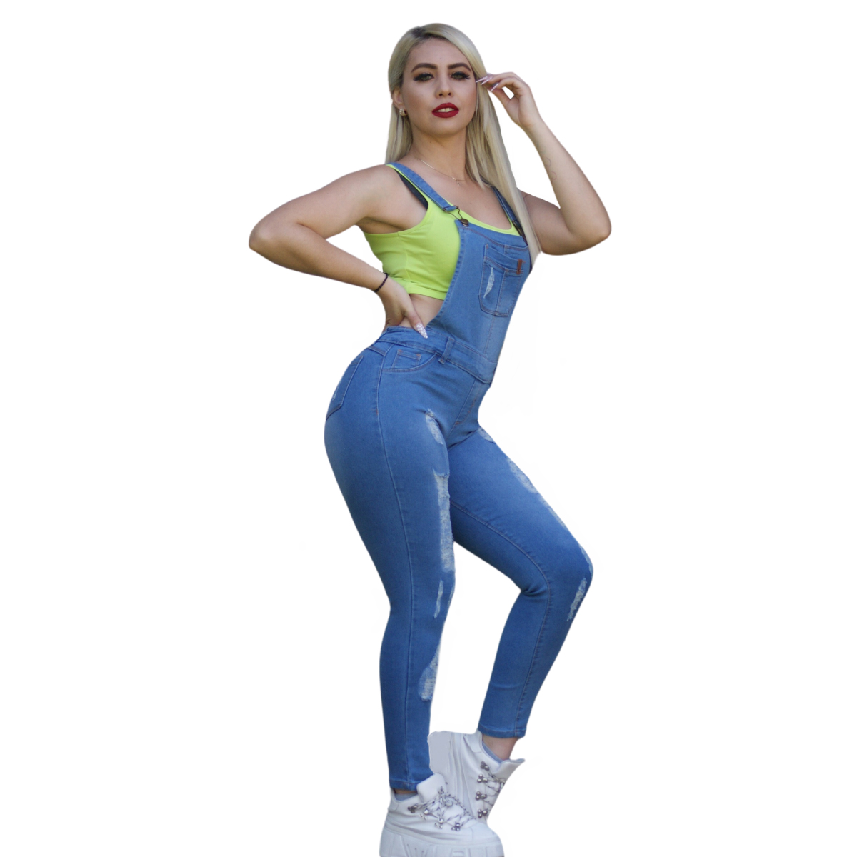 Foto 4 pulgar | Jumper Overol Dama  Mezclilla Stretch Pineda Jeans