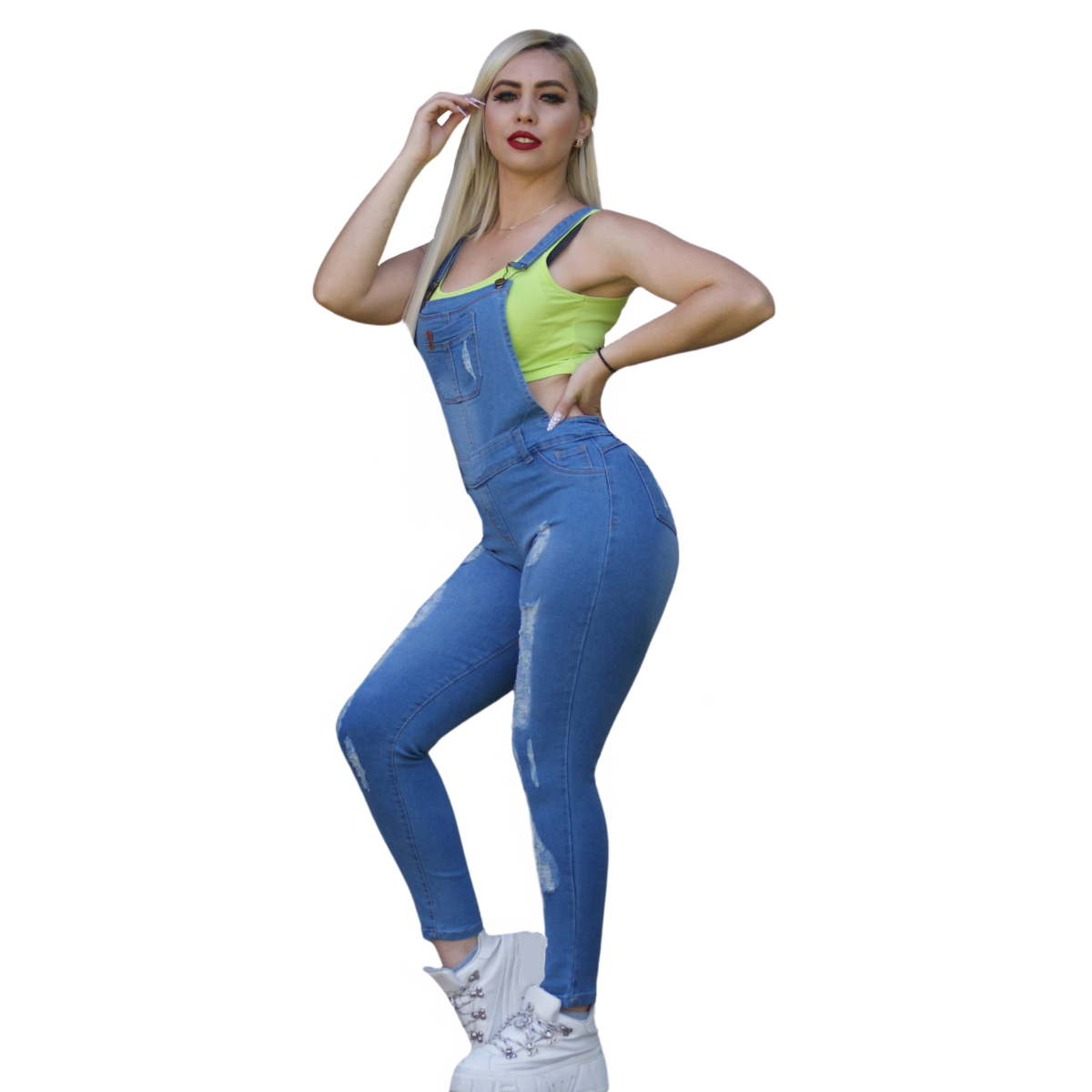 Foto 5 pulgar | Jumper Overol Dama  Mezclilla Stretch Pineda Jeans