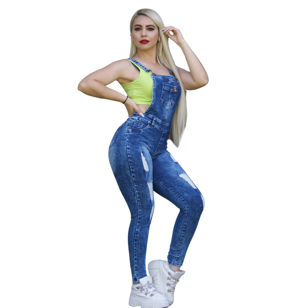 Foto 5 pulgar | Jumper Overol Dama Stretch Pineda Jeans