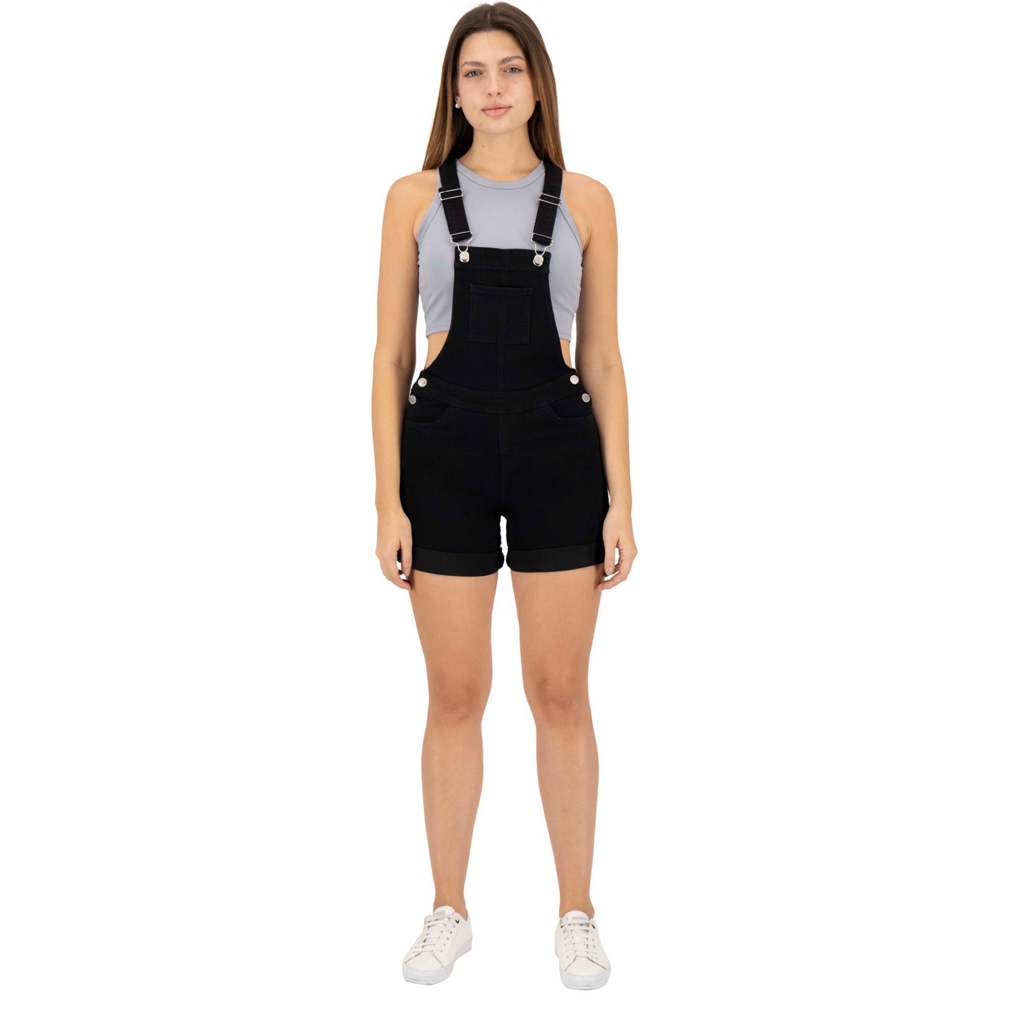 Foto 2 pulgar | Overol Short Britos Jeans Mujer Mezclilla Negro 024968