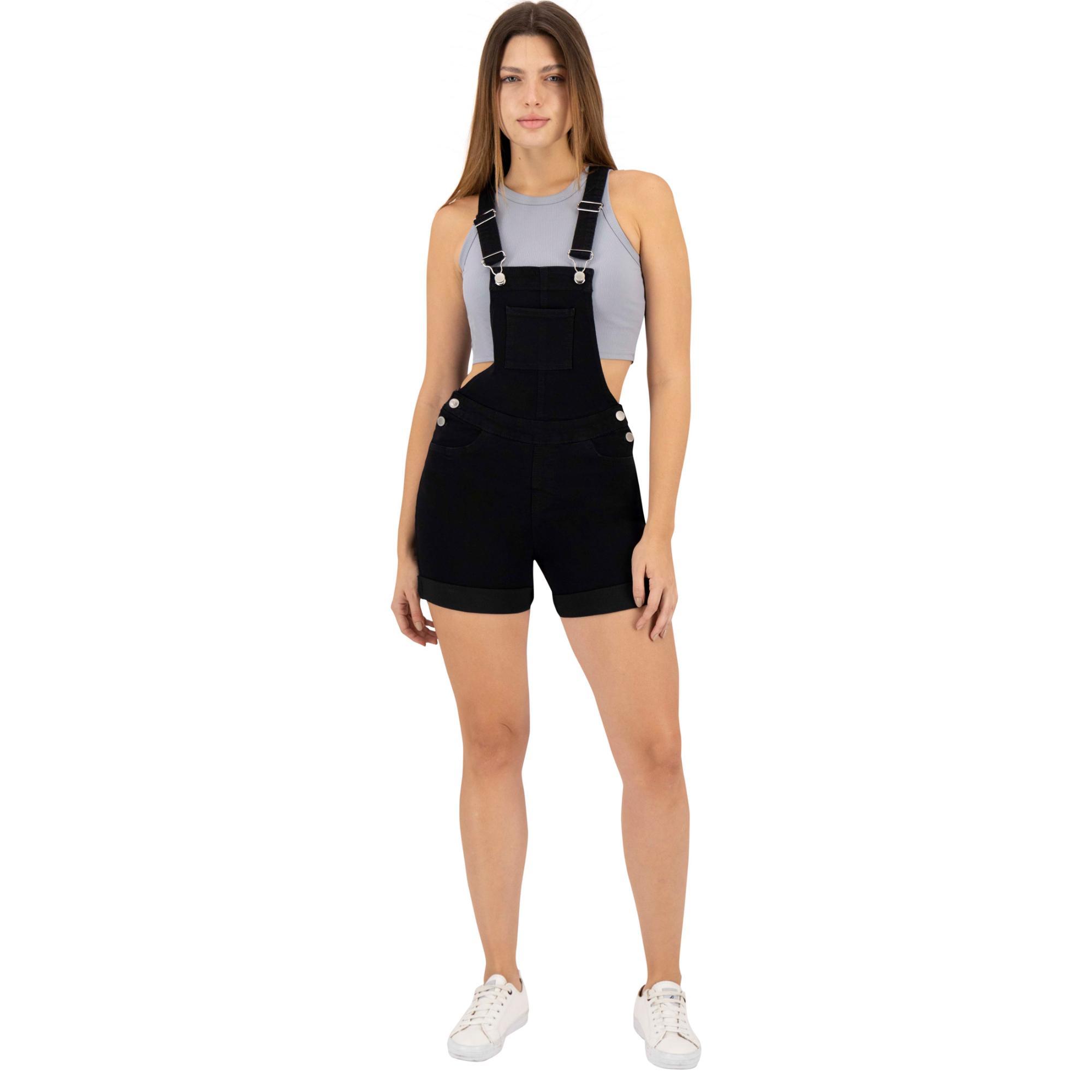 Foto 4 pulgar | Overol Short Britos Jeans Mujer Mezclilla Negro 024968