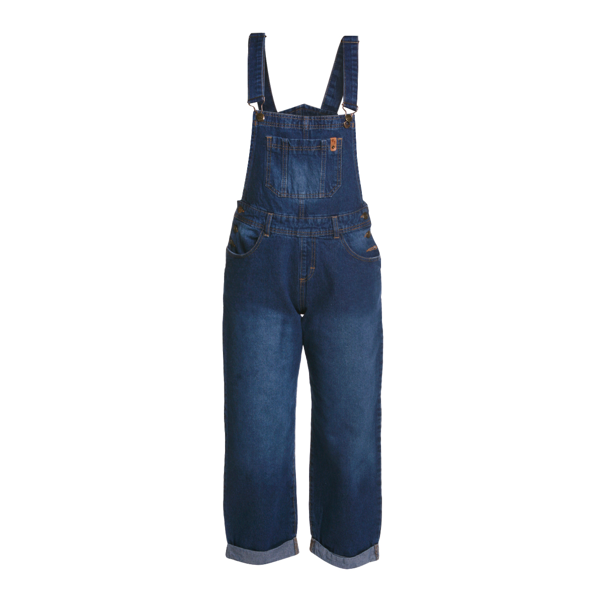 Foto 1 | Overol Jumper De Mezclilla Rigida Para Mujer Estilo Boyfriend Holgado Liso Sin Rasgar Pineda Jeans Azul Stone