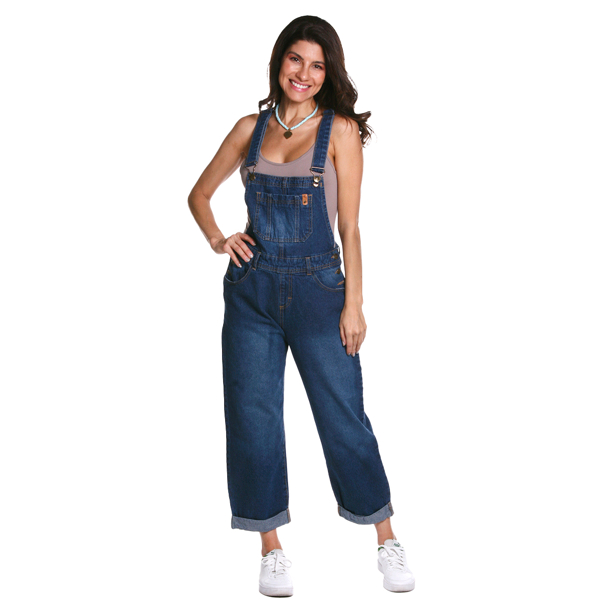 Foto 3 pulgar | Overol Jumper De Mezclilla Rigida Para Mujer Estilo Boyfriend Holgado Liso Sin Rasgar Pineda Jeans Azul Stone