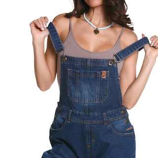 Foto 5 | Overol Jumper De Mezclilla Rigida Para Mujer Estilo Boyfriend Holgado Liso Sin Rasgar Pineda Jeans Azul Stone