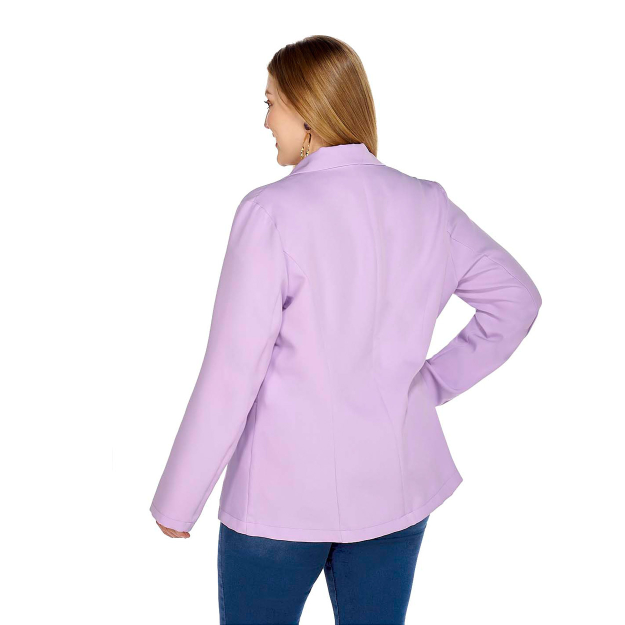 Foto 3 | Blazer Mundo Terra color Lila de Cuello con Solapa con Botón