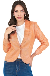 Foto 1 | Saco Devendi Color Camel Metalico