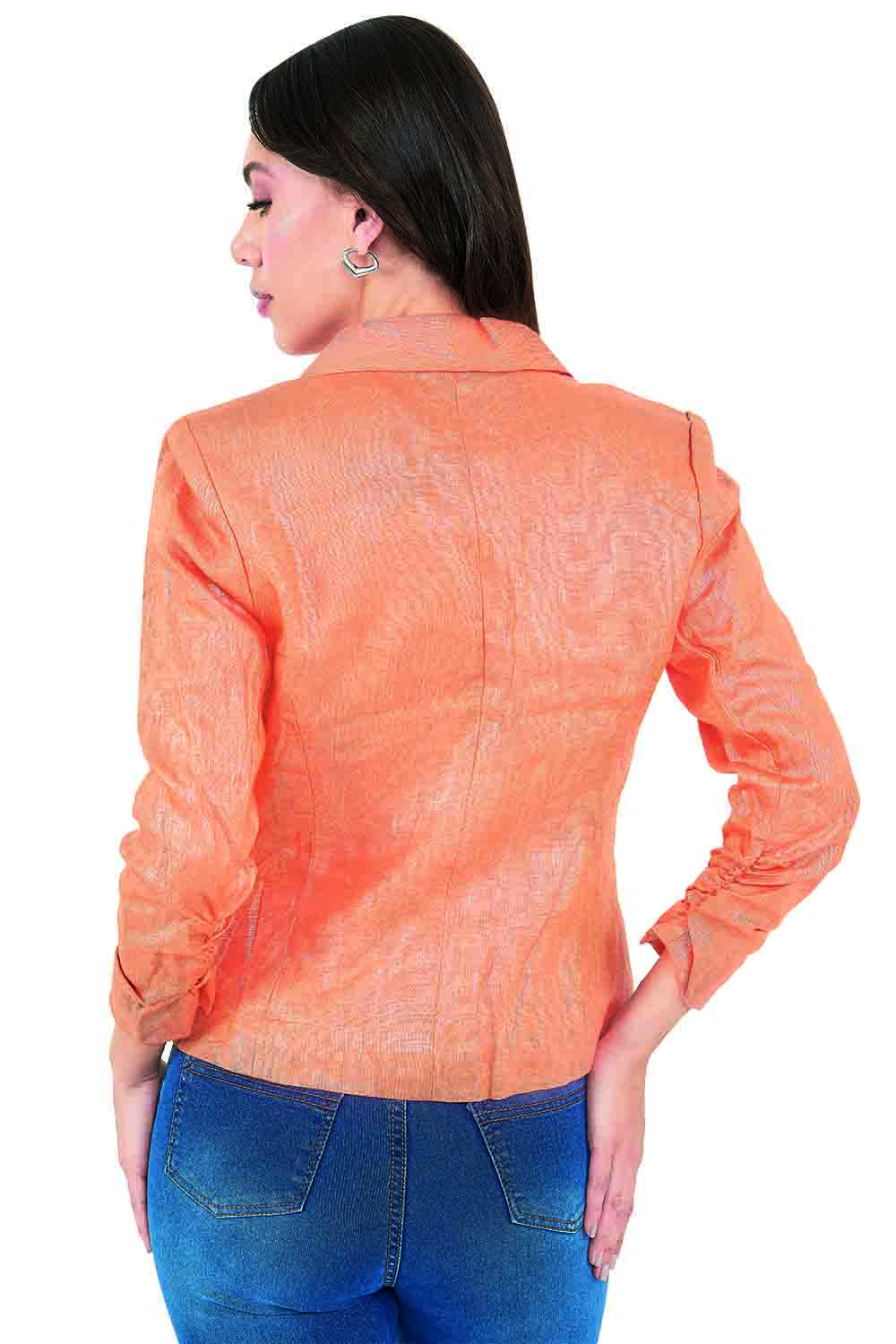 Foto 2 | Saco Devendi Color Camel Metalico