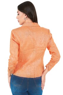 Foto 2 | Saco Devendi Color Camel Metalico