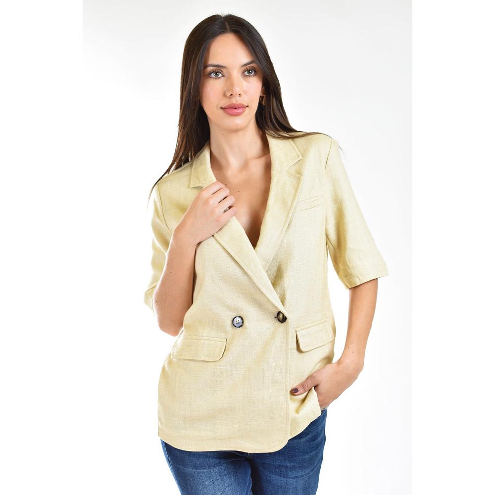 Blazer Roman Fashion Beige para Mujer