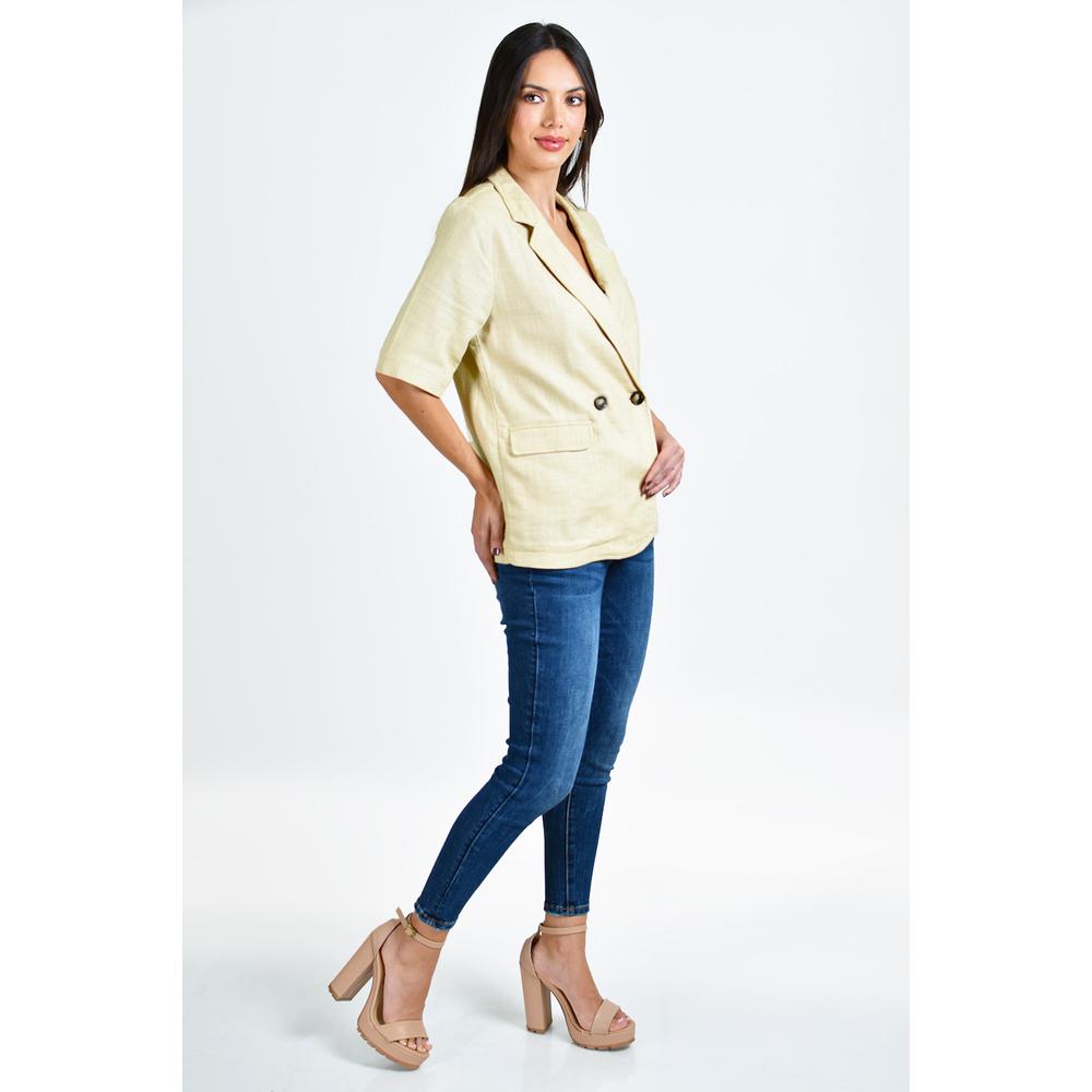 Foto 3 pulgar | Blazer Roman Fashion Beige para Mujer