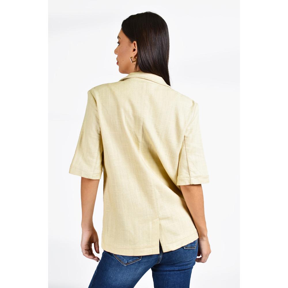Foto 4 pulgar | Blazer Roman Fashion Beige para Mujer