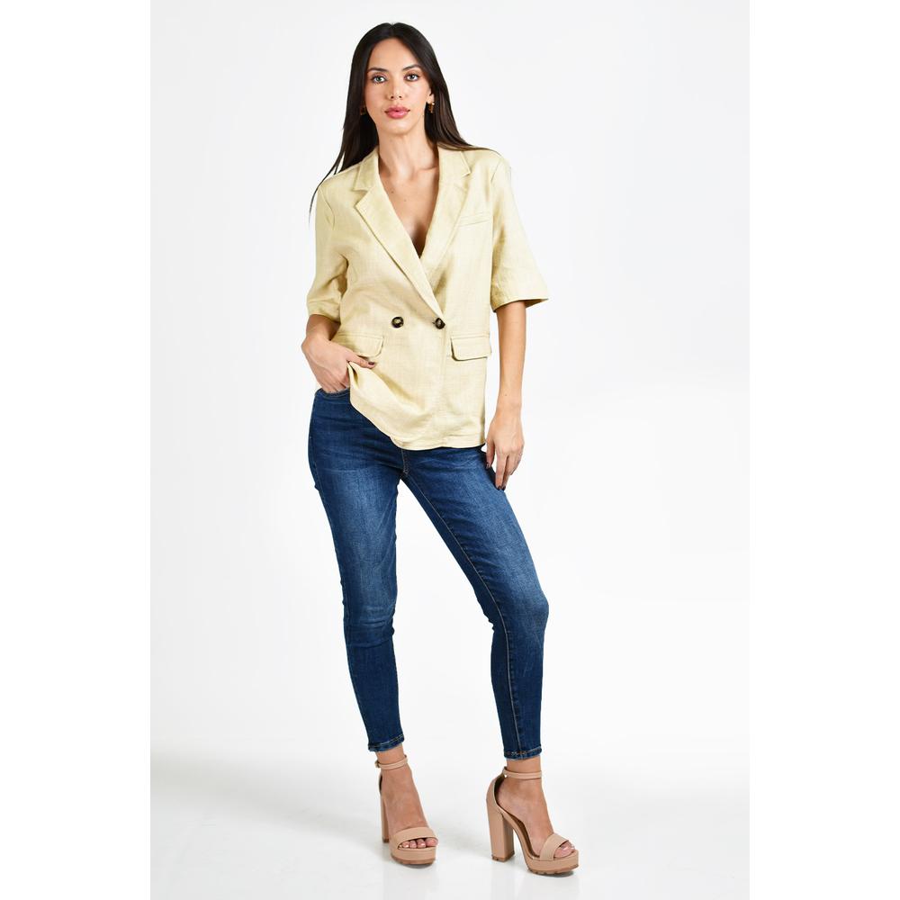 Foto 6 pulgar | Blazer Roman Fashion Beige para Mujer