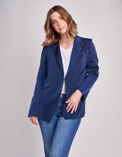 Foto 1 | Saco Devendi Color Azul Satinado Recto