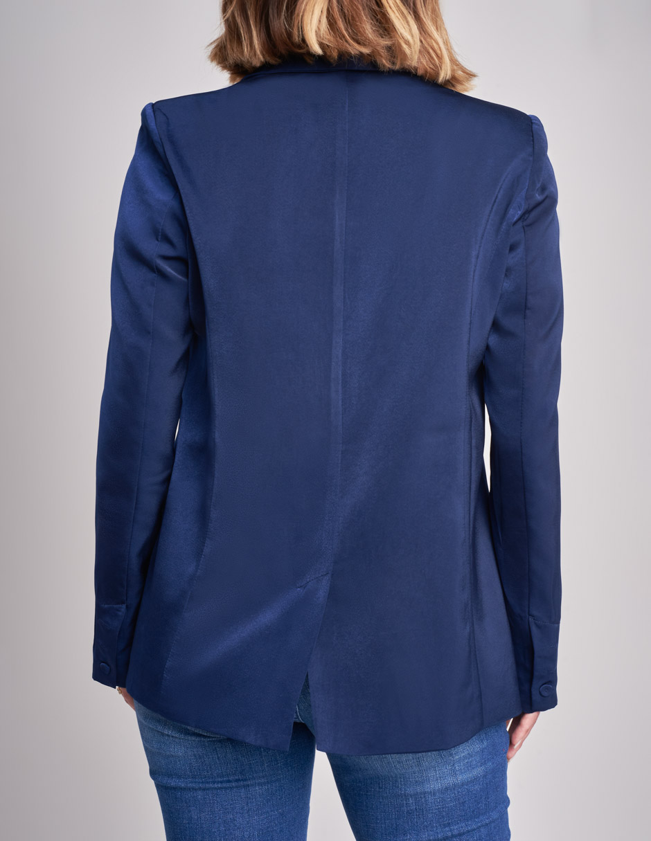 Foto 3 | Saco Devendi Color Azul Satinado Recto