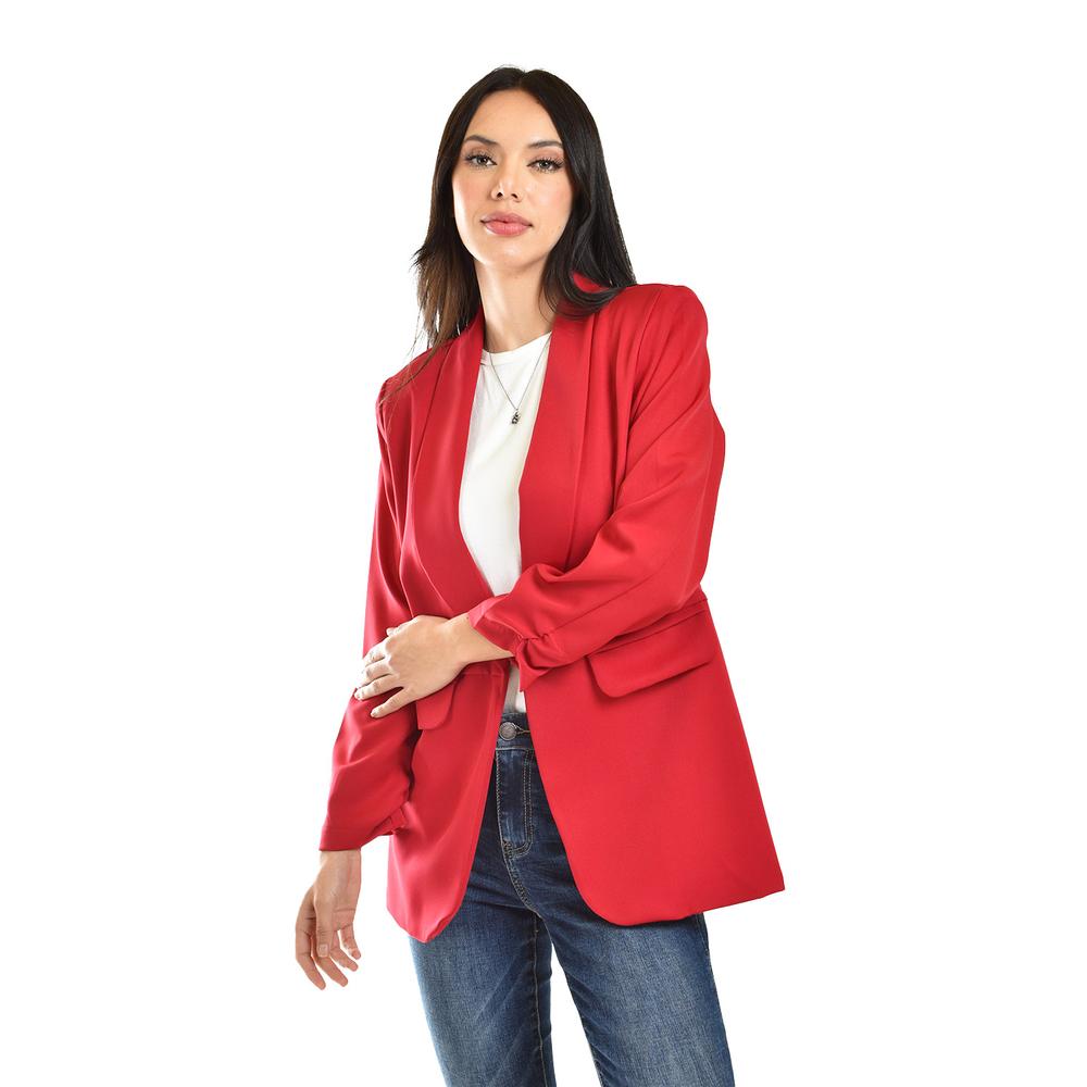 Foto 2 pulgar | Blazer Manga 3/4 Roman Fashion /juvenil, 12255 (rojo) Rojo
