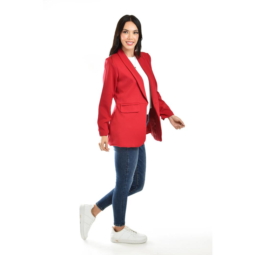 Foto 3 pulgar | Blazer Manga 3/4 Roman Fashion /juvenil, 12255 (rojo) Rojo