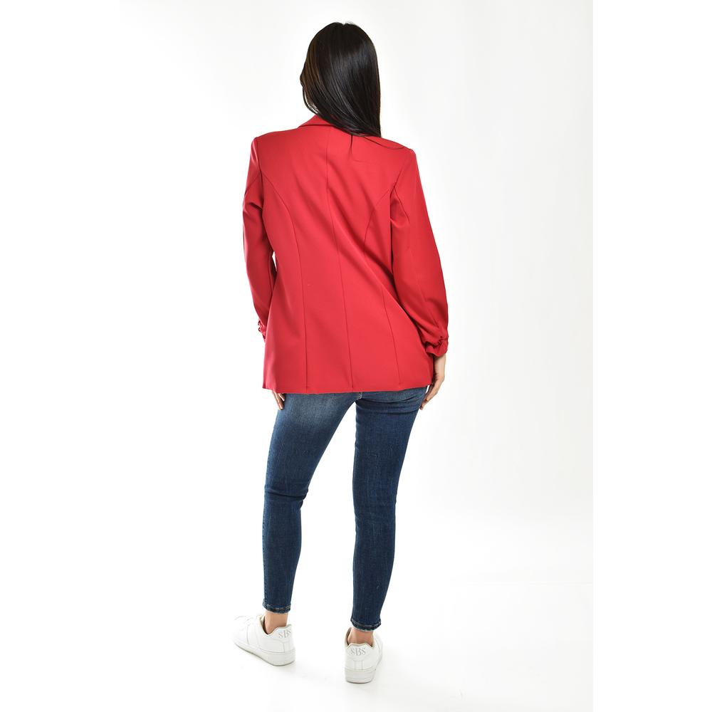 Foto 4 pulgar | Blazer Manga 3/4 Roman Fashion /juvenil, 12255 (rojo) Rojo