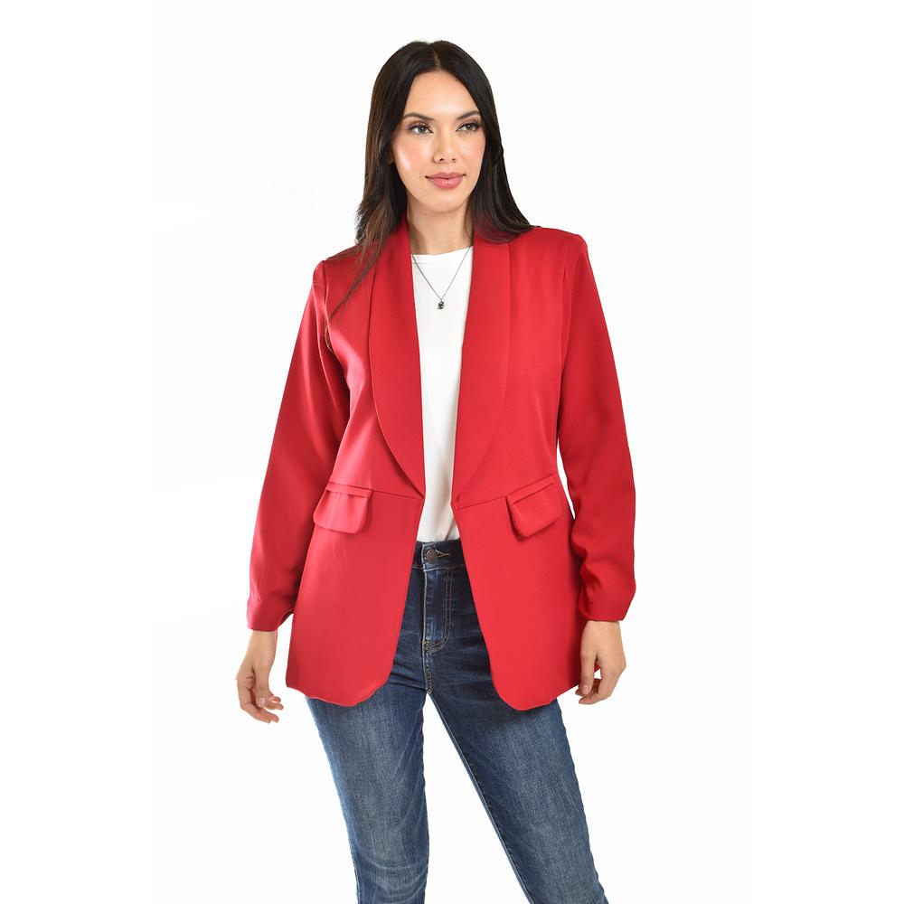 Foto 6 pulgar | Blazer Manga 3/4 Roman Fashion /juvenil, 12255 (rojo) Rojo