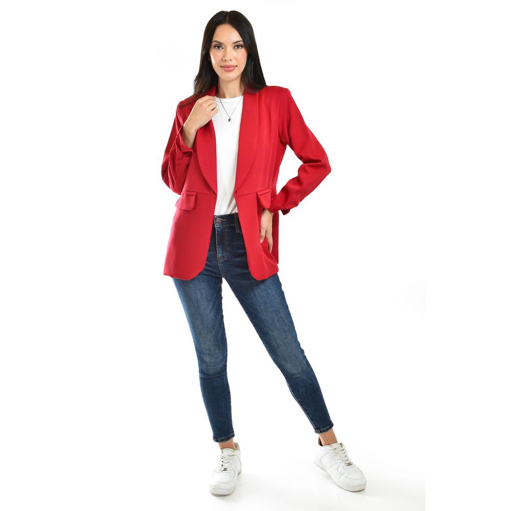 Foto 7 pulgar | Blazer Manga 3/4 Roman Fashion /juvenil, 12255 (rojo) Rojo