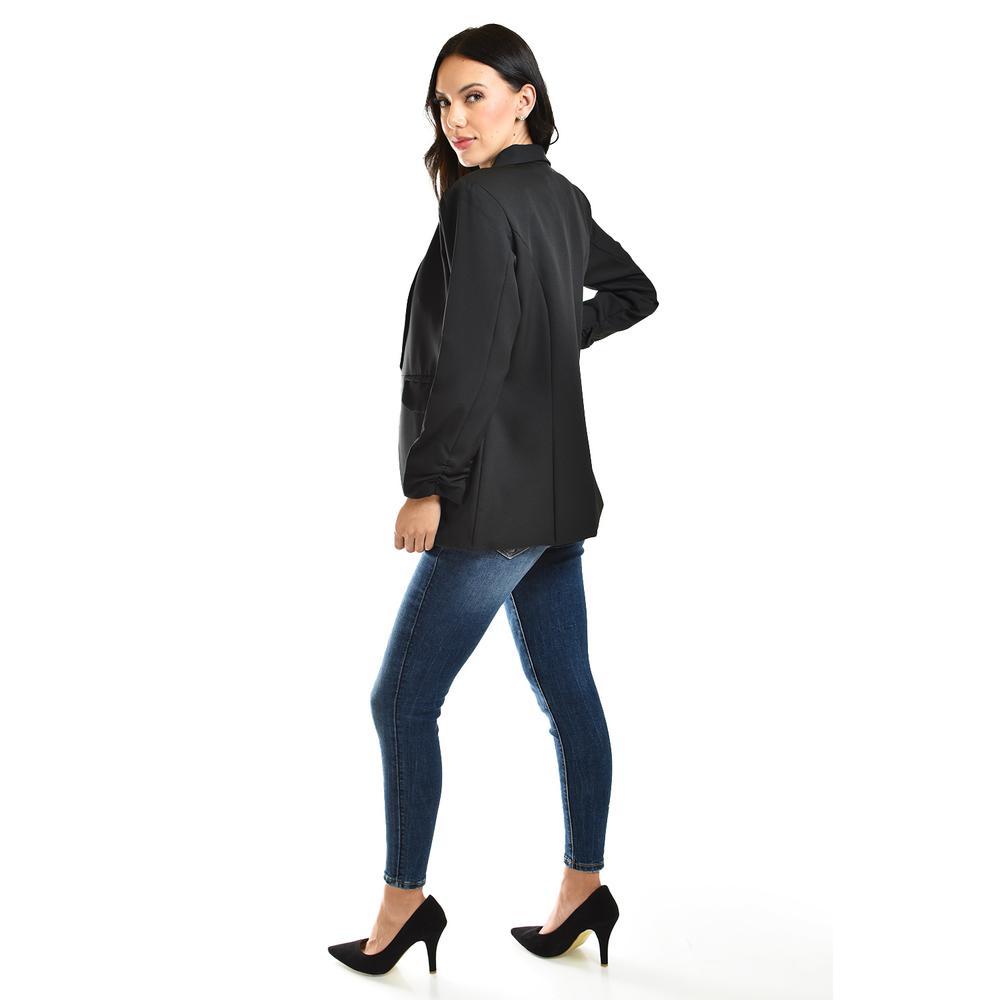 Foto 4 pulgar | Blazer Manga 3/4 Roman Fashion Juvenil Negro