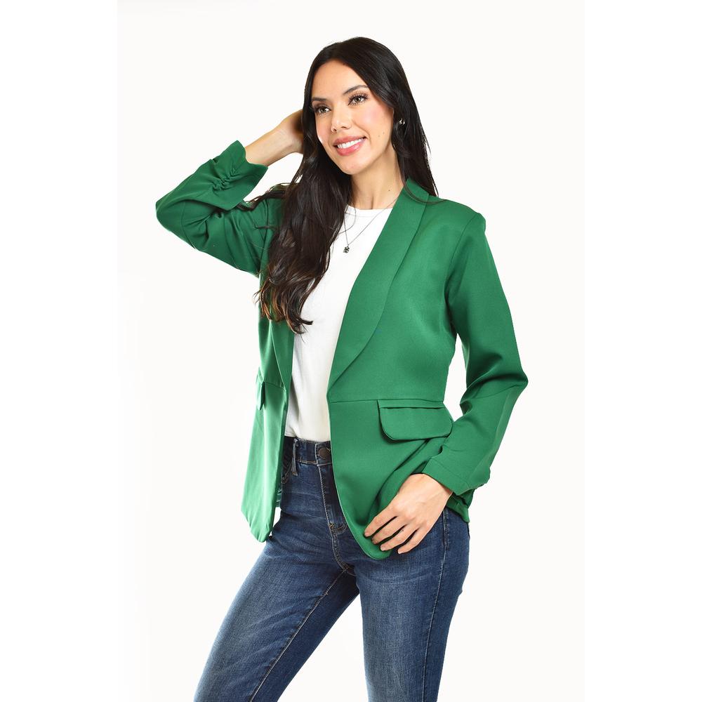 Blazer Manga 3/4 Roman Fashion Verde