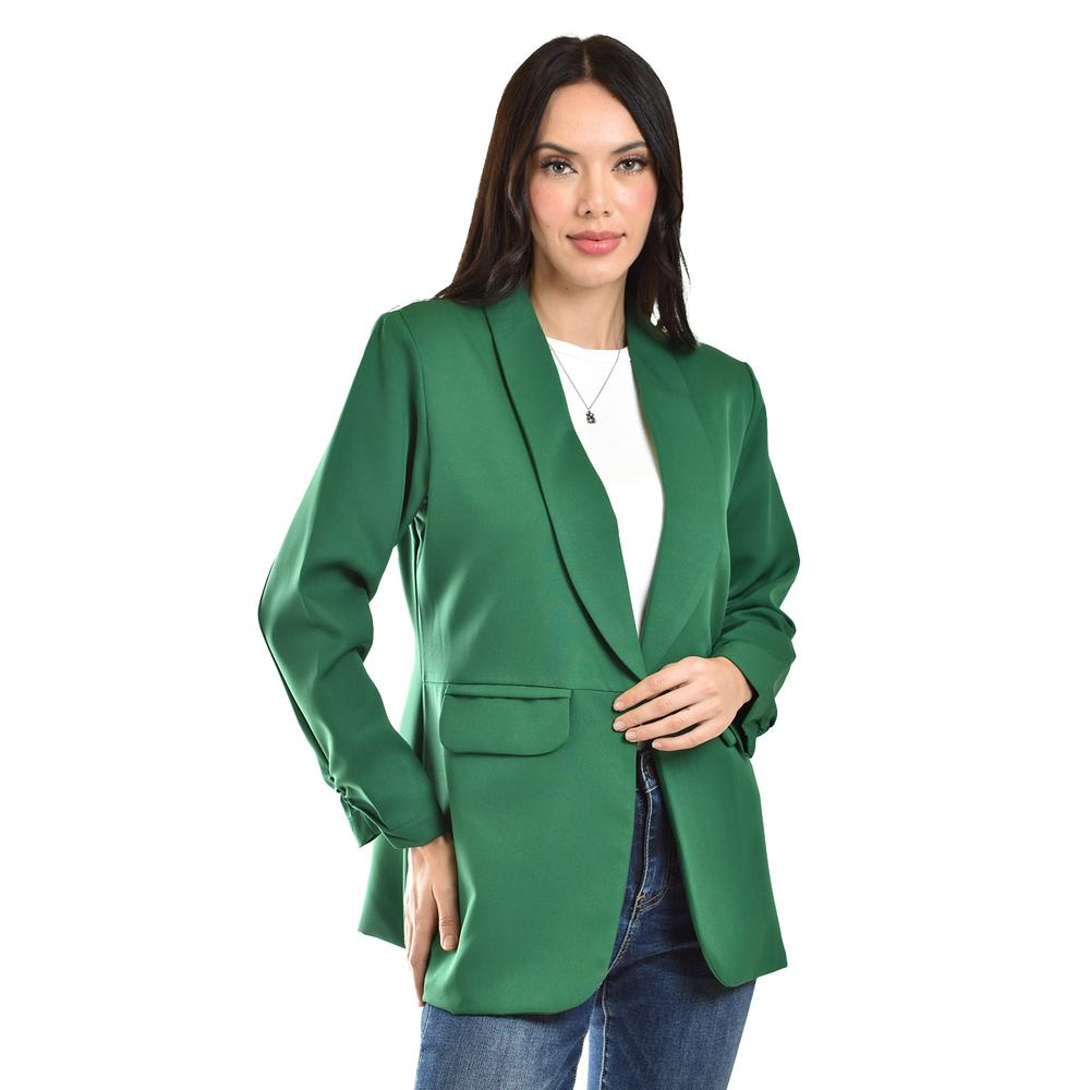 Foto 2 | Blazer Manga 3/4 Roman Fashion Verde