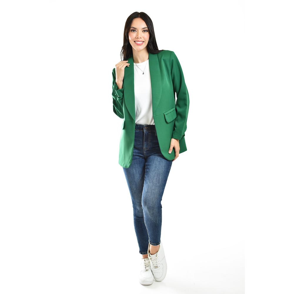 Foto 5 | Blazer Manga 3/4 Roman Fashion Verde