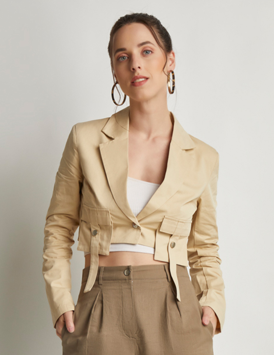 Saco Devendi Color Beige Corto