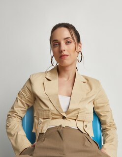 Foto 4 | Saco Devendi Color Beige Corto