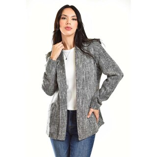 Foto 1 | Blazer Con Textura Roman Fashion /juvenil, 9192 (gris) Gris