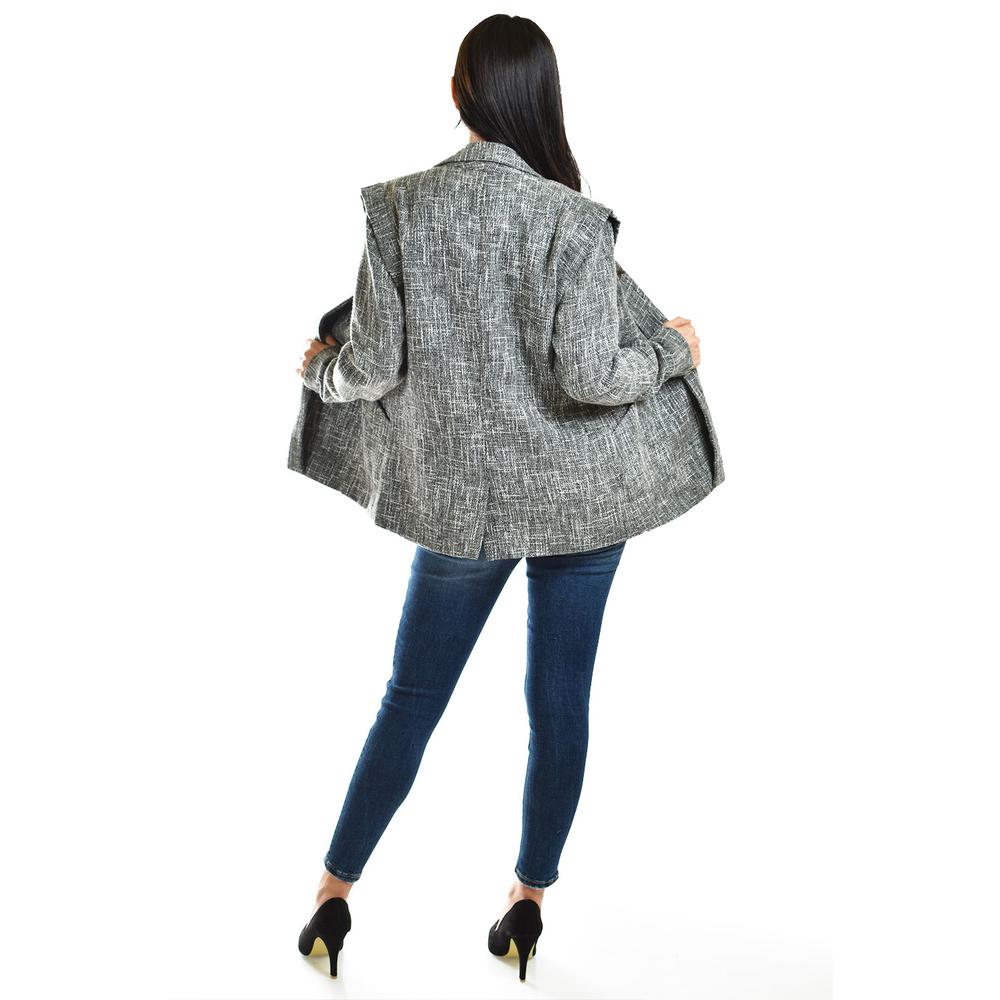 Foto 4 pulgar | Blazer Con Textura Roman Fashion /juvenil, 9192 (gris) Gris