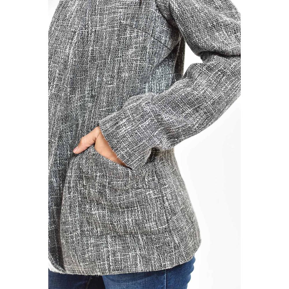 Foto 4 | Blazer Con Textura Roman Fashion /juvenil, 9192 (gris) Gris