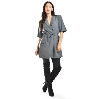 Foto 1 | Blazer Largo Con Jareta Roman Fashion /juvenil, 5027 (gris) Gris