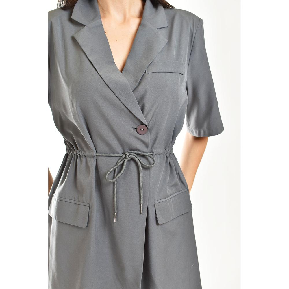 Foto 4 | Blazer Largo Con Jareta Roman Fashion /juvenil, 5027 (gris) Gris