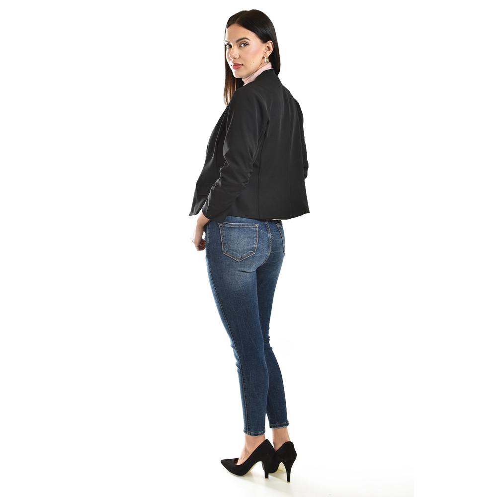 Foto 4 pulgar | Blazer Corto Manga 3/4 Roman Fashion /juvenil, 5789 (negro) Negro
