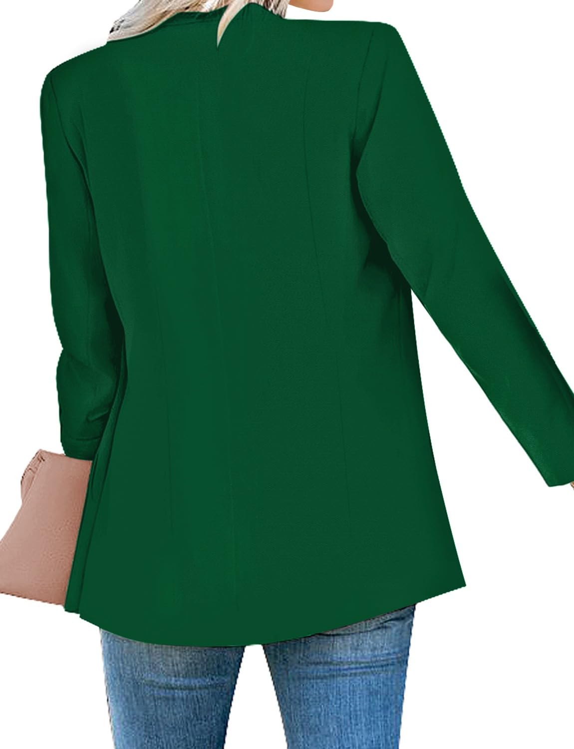 Foto 3 pulgar | Chaqueta Tipo Blazer Luvamia Para Mujer, Casual, Manga Larga, Color Verde Oscuro - Venta Internacional.