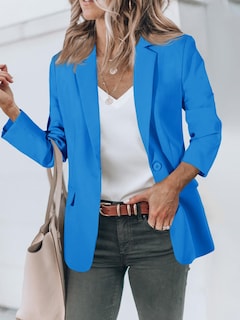 Foto 2 | Blazer Cicy Bell Para Mujer, Casual, Con Frente Abierto, Trabajo Y Oficina, Azul - Venta Internacional.