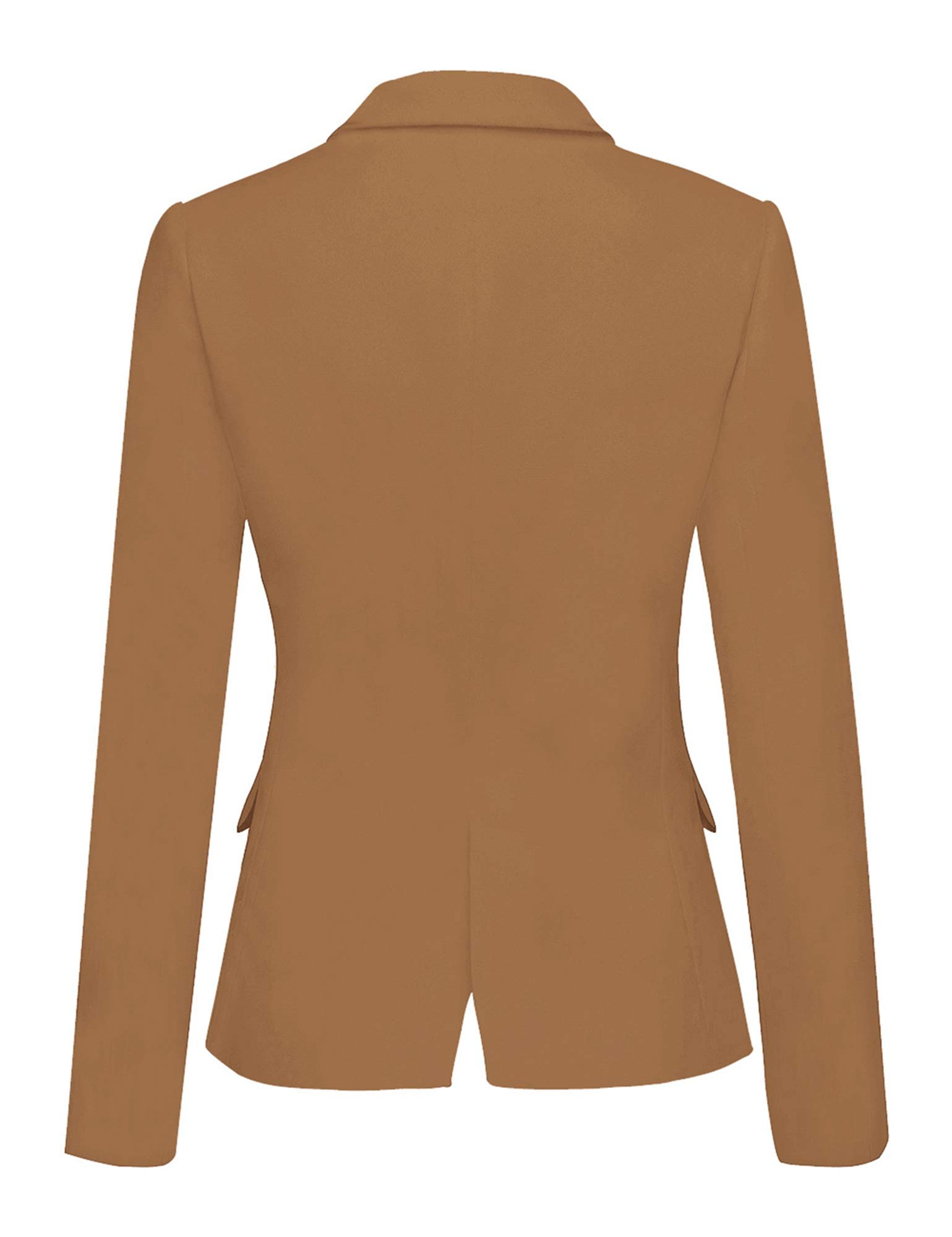 Foto 3 pulgar | Chaqueta Tipo Blazer Luvamia Para Mujer, Con Solapa Con Muescas, Manga Larga, Color Marrón - Venta Internacional.