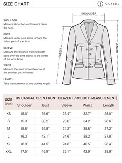 Foto 5 | Blazer Cicy Bell Para Mujer, Casual, Con Frente Abierto, Manga Larga, Color Caqui Oscuro - Venta Internacional.