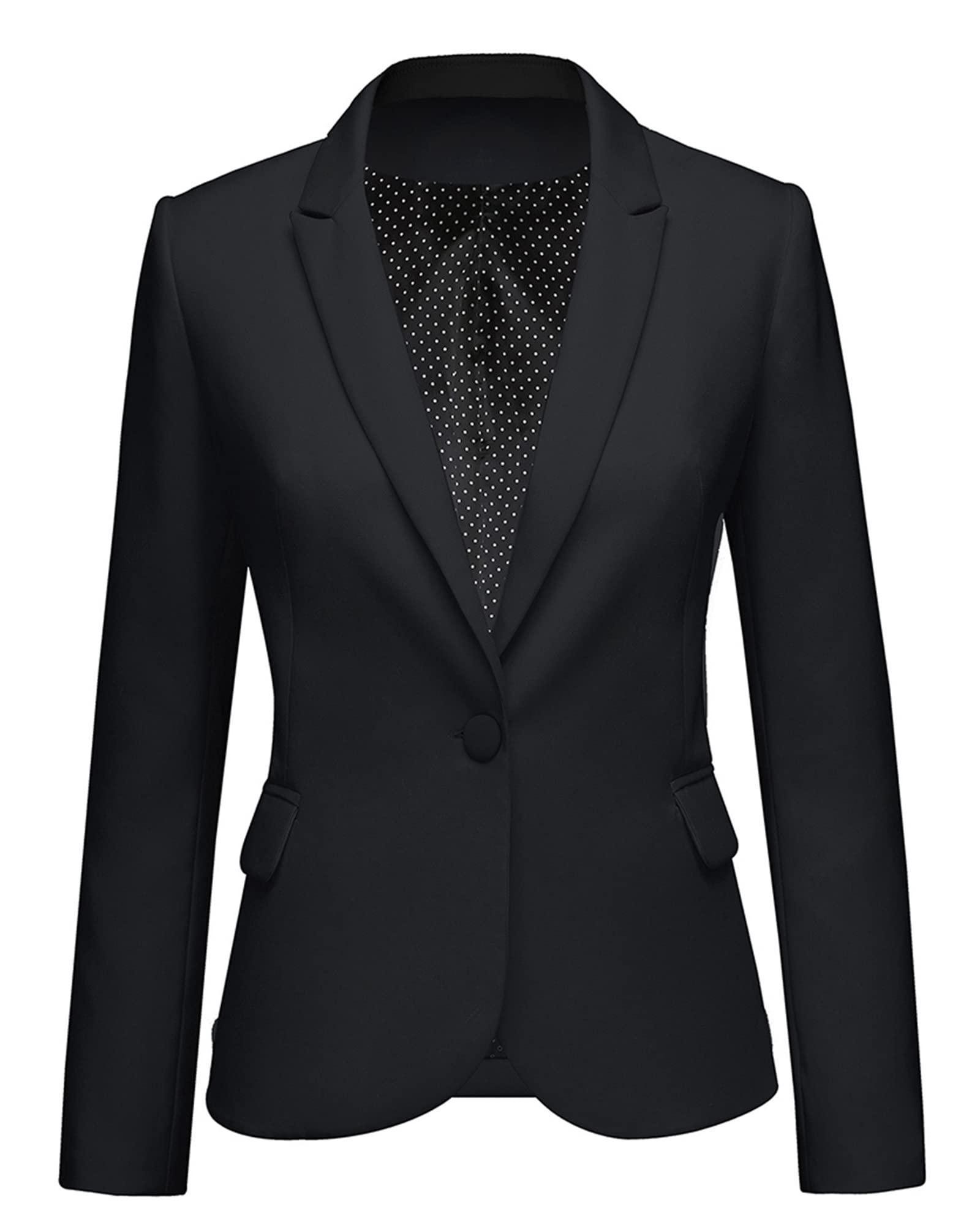 Foto 2 pulgar | Chaqueta Blazer Luvamia Para Mujer Con Solapa Con Muescas, Color Negro, Talla L - Venta Internacional.