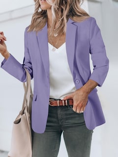 Foto 2 | Blazer Cicy Bell Para Mujer, Casual, Con Frente Abierto, Oficina, Azul Y Morado - Venta Internacional.