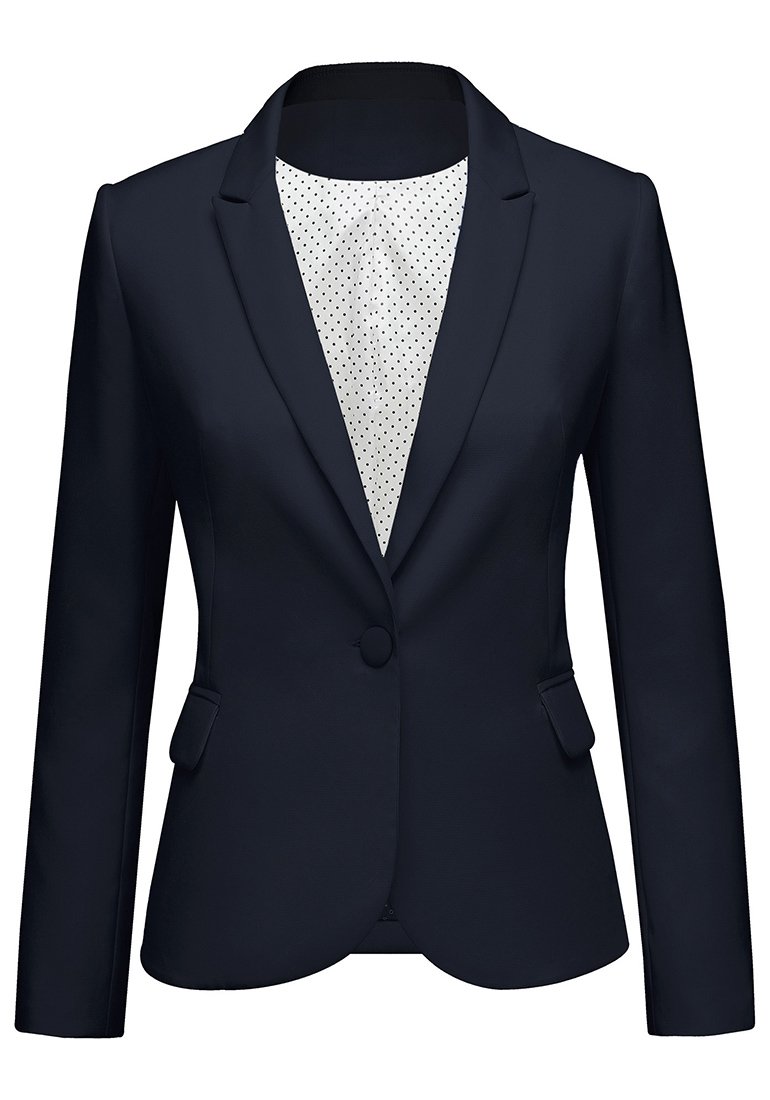 Foto 2 pulgar | Chaqueta Blazer Luvamia Para Mujer Con Solapa Con Muescas, Color Azul Claro, Talla L - Venta Internacional.