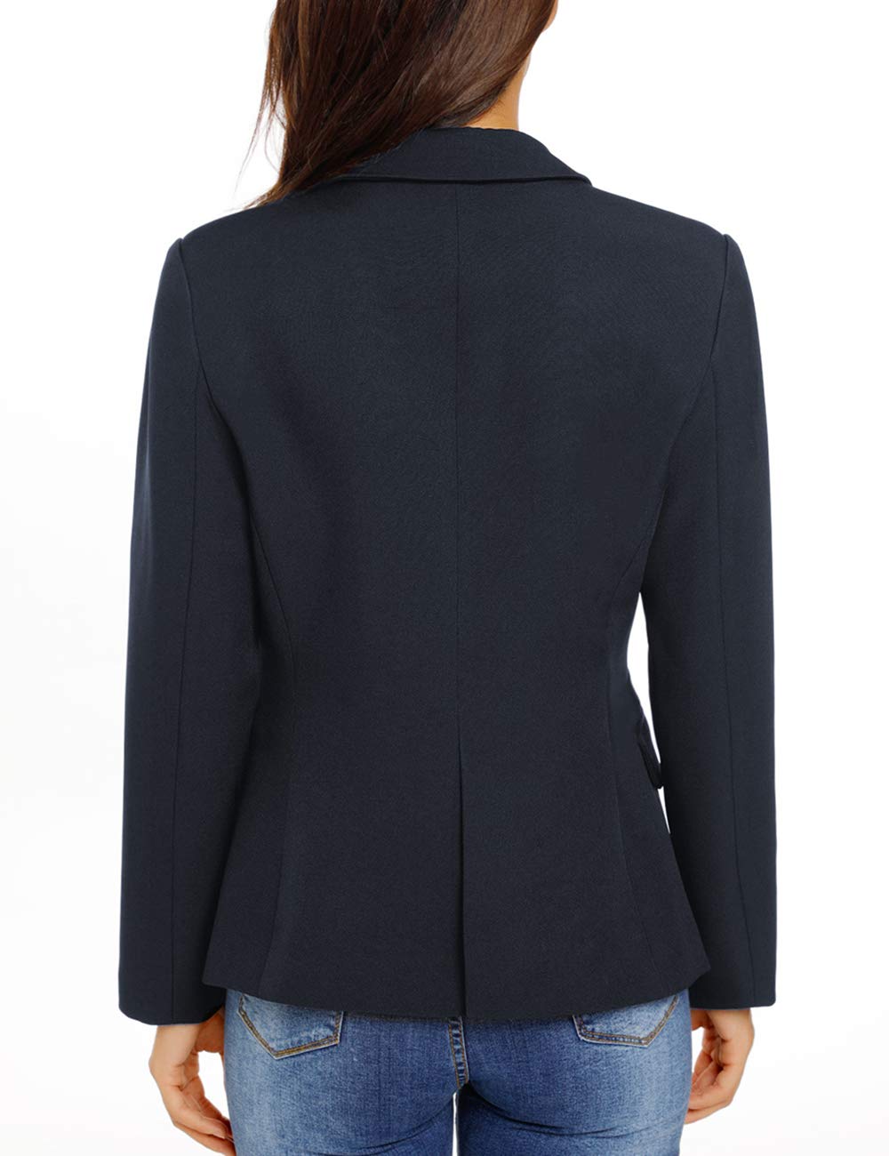 Foto 5 pulgar | Chaqueta Blazer Luvamia Para Mujer Con Solapa Con Muescas, Color Azul Claro, Talla L - Venta Internacional.