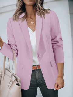 Foto 4 | Blazer Cicy Bell Para Mujer, Manga Larga, Frente Abierto, Color Lavanda - Venta Internacional.