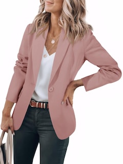 Foto 1 | Blazer Cicy Bell Para Mujer, Casual, Con Frente Abierto, Oficina, Trabajo, Color Rosa Nude - Venta Internacional.