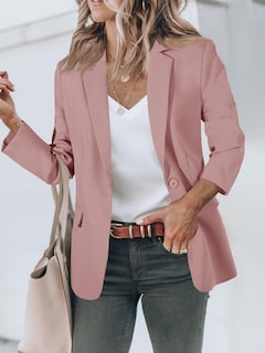 Foto 2 | Blazer Cicy Bell Para Mujer, Casual, Con Frente Abierto, Oficina, Trabajo, Color Rosa Nude - Venta Internacional.