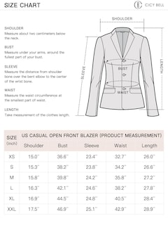 Foto 5 | Blazer Cicy Bell Para Mujer, Casual, Con Frente Abierto, Oficina, Trabajo, Color Rosa Nude - Venta Internacional.